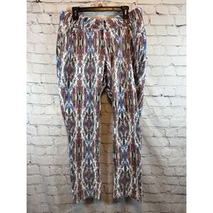 Ashley Stewart sz 16‎ Printed Stretch Casual Jeans Abstract Multicolor Womens